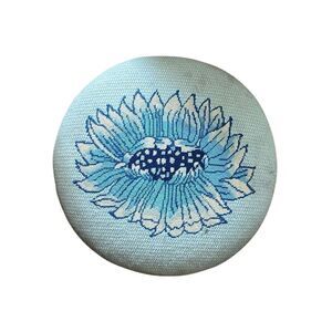 Vintage Needlepoint Wool Handmade Chair Seat Round 14”